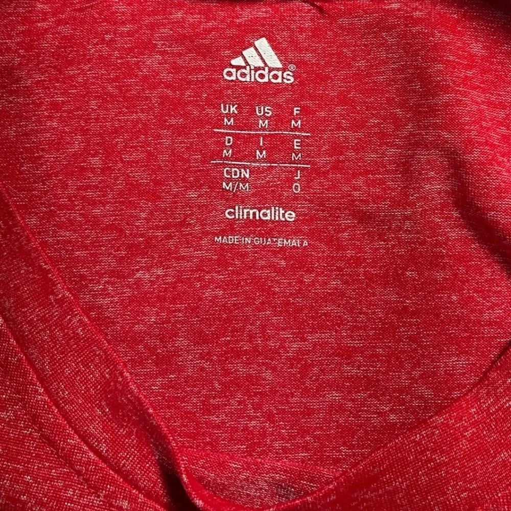 Adidas Houston Basketball NBA Climalite Red Heathered T-Shirt Mens Medium